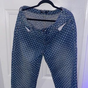 Jaded man distressed jeans